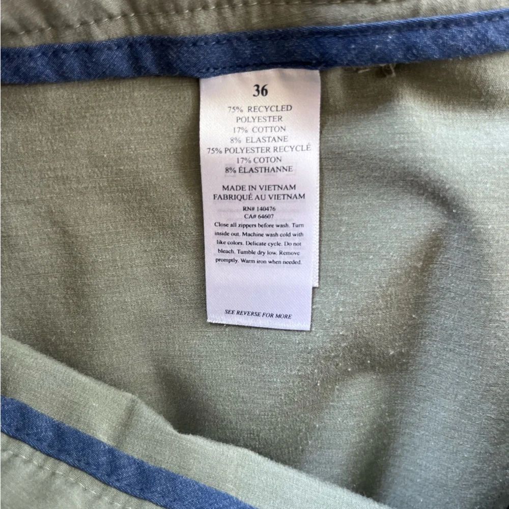 Faherty Light Olive Sage Green All Day Shorts Belt Loop 5” inseam